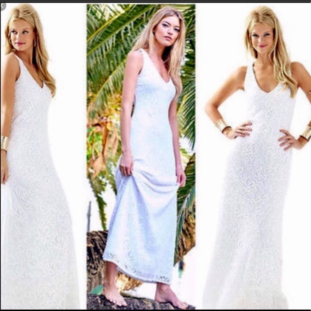 Lilly Pulitzer Aster Knit Lace Racerback Maxi